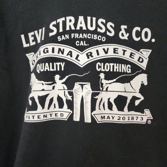 Levi black 2 Horse Design hoodie - Picture 2 of 7